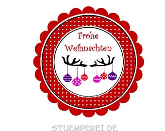 20 Aufkleber / Sticker MOTIV ...Weihnachten