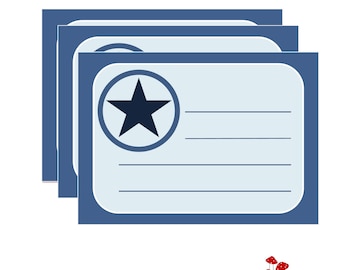 10 stickers for school star - blue