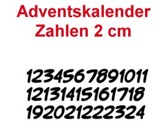 Bügelbild ZAHLEN #4 ADVENTSKALENDER