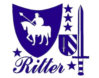 Bügelbild Set RITTER