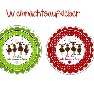 20 Aufkleber / Sticker Frohe Weihnachten #2