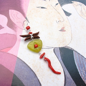 Earrings &#39;&#39;KIOTO GA&#39;&#39;  -sterling silver earrings- big earrings- japan style- manga jewel- anime jewel