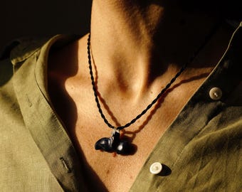''FLUKE'' walvisstaart hanger in sodaliet en zilver - s04- sodaliet en goud- Marine hanger- nautische ketting- hanger voor mannen en vrouwen