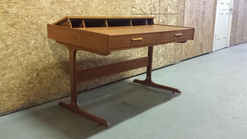 Danish Modern Teak Pop Up Desk