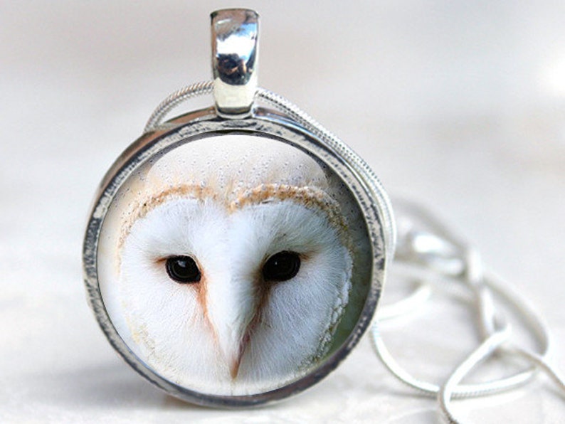 Barn Owl Necklace Barn owl Jewelry Barnowl Necklace Owl Etsy