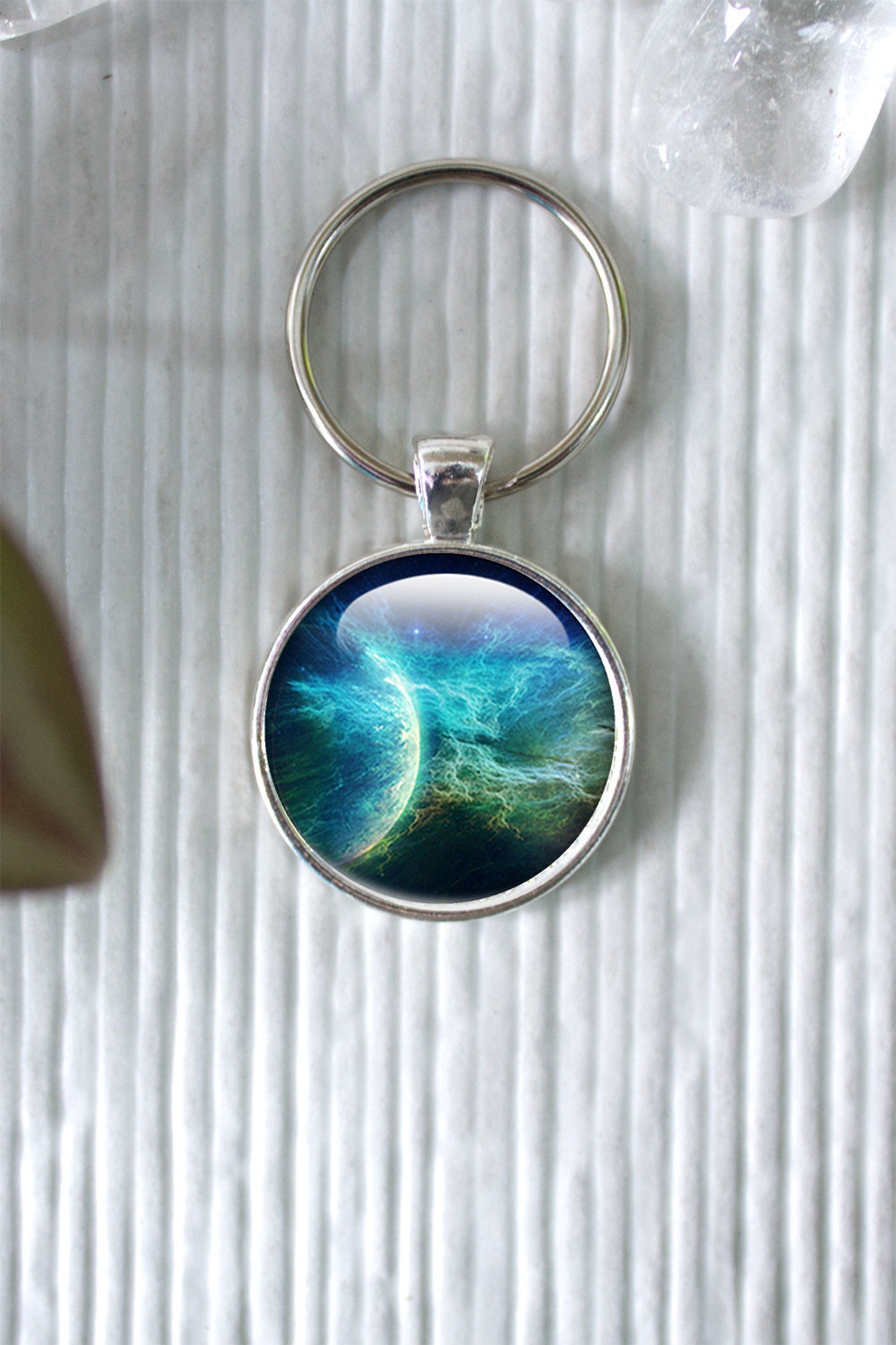 Space Keyring Astronomy gift galaxy keyring solar system Etsy