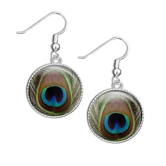 Vintage Femmes Paon Plumes Hibou Drop Dangle clous d/'oreilles Boucles d/'oreilles Crochet Bijoux