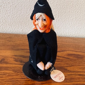 Vintage Halloween Pixie Knee-hugger Witch Doll Mop - Pets By SARCO Made in Japan