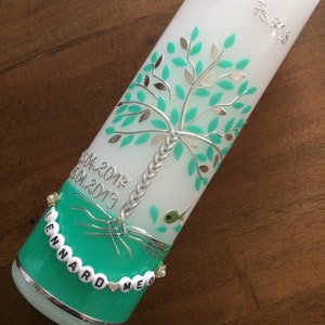 Baptismal candle girl, baptismal candle boy, baptismal candle tree of life, baby prince