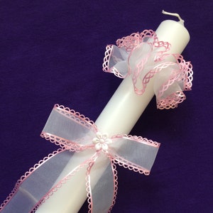 Candle Bow + Drip Guard SET in pink