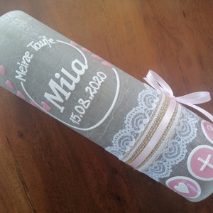 Baptism Candle Rustic Girl