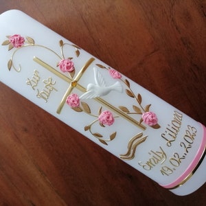 Baptism Candle Cross Communion Candle