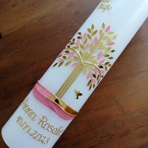 Baptism Candle Tree of Life Girl