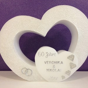 Wedding Candle Double Heart Diamond Wedding