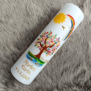 Baptism Candle Girl Tree of Life