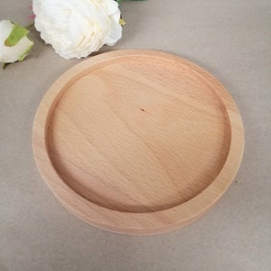 Wooden candle holder for baptism candles, wedding candles, communion candles. Suitable for pillar candles!