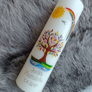 Baptism Candle Girl Tree of Life