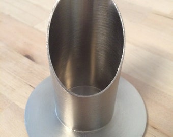 Candle holder silver matt for candles 40/4 cm