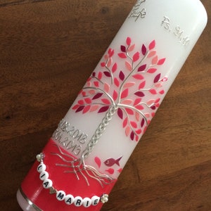 Baptism Candle Girl Tree of Life