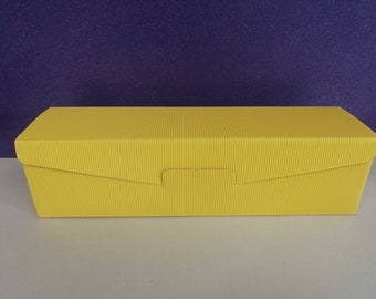 Aufbewahrung BOX / Karton gelb/ Geschenkverpackung für Kerzen