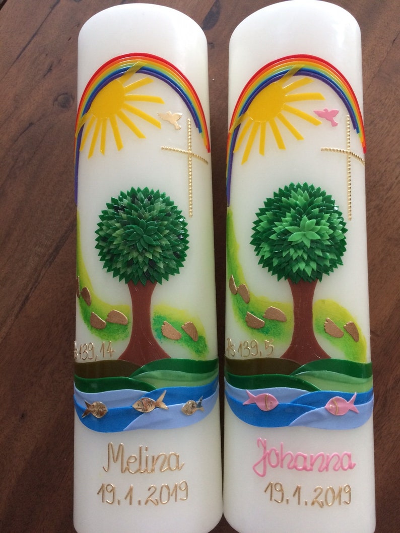 TAUFKERZEN for twins or siblings, friends TAUFKERZEN for twins or siblings, friends