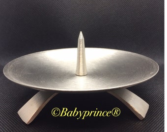 Candlestick 11.5 cm silver for candles 7 - 8 cm