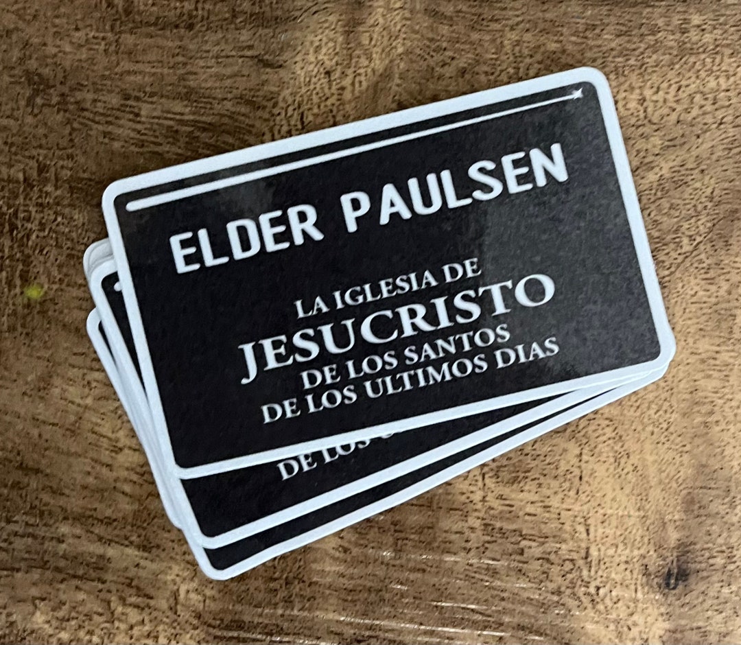 20 Custom SPANISH LDS Mission Missionary Name Tag Stickers ESPAÑOL - Etsy