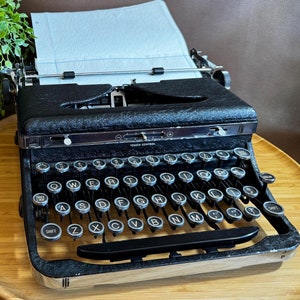 Vintage Royal Deluxe Portable Typewriter Double Chrome