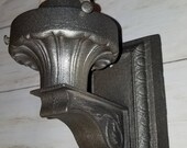 Antique Wall Sconce Exterior Cast Iron Heavy Art Nouveau Salvage