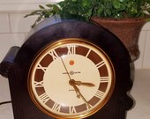 Vintage Electric Art Deco Clock Bakelite Works Great Grafton General Electric 1941