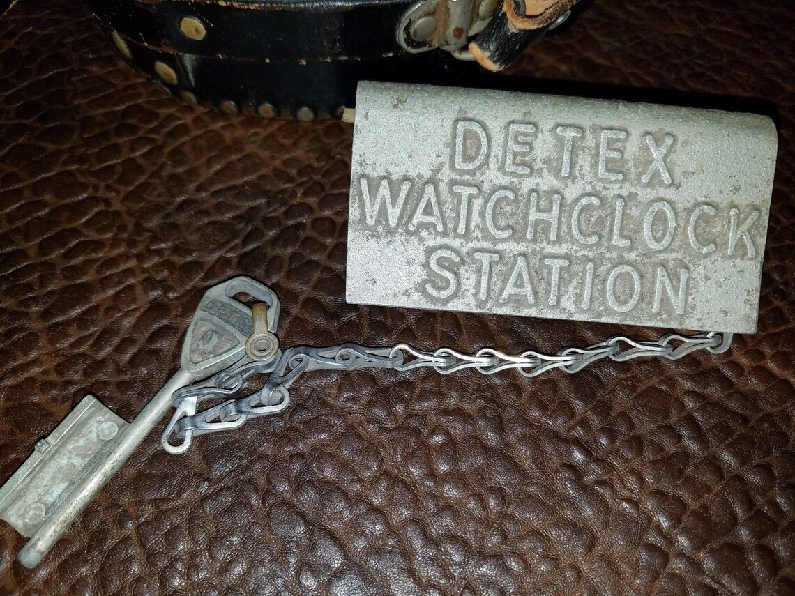 Antique Detex Newman Watchmans Security Guard Time Clock Etsy