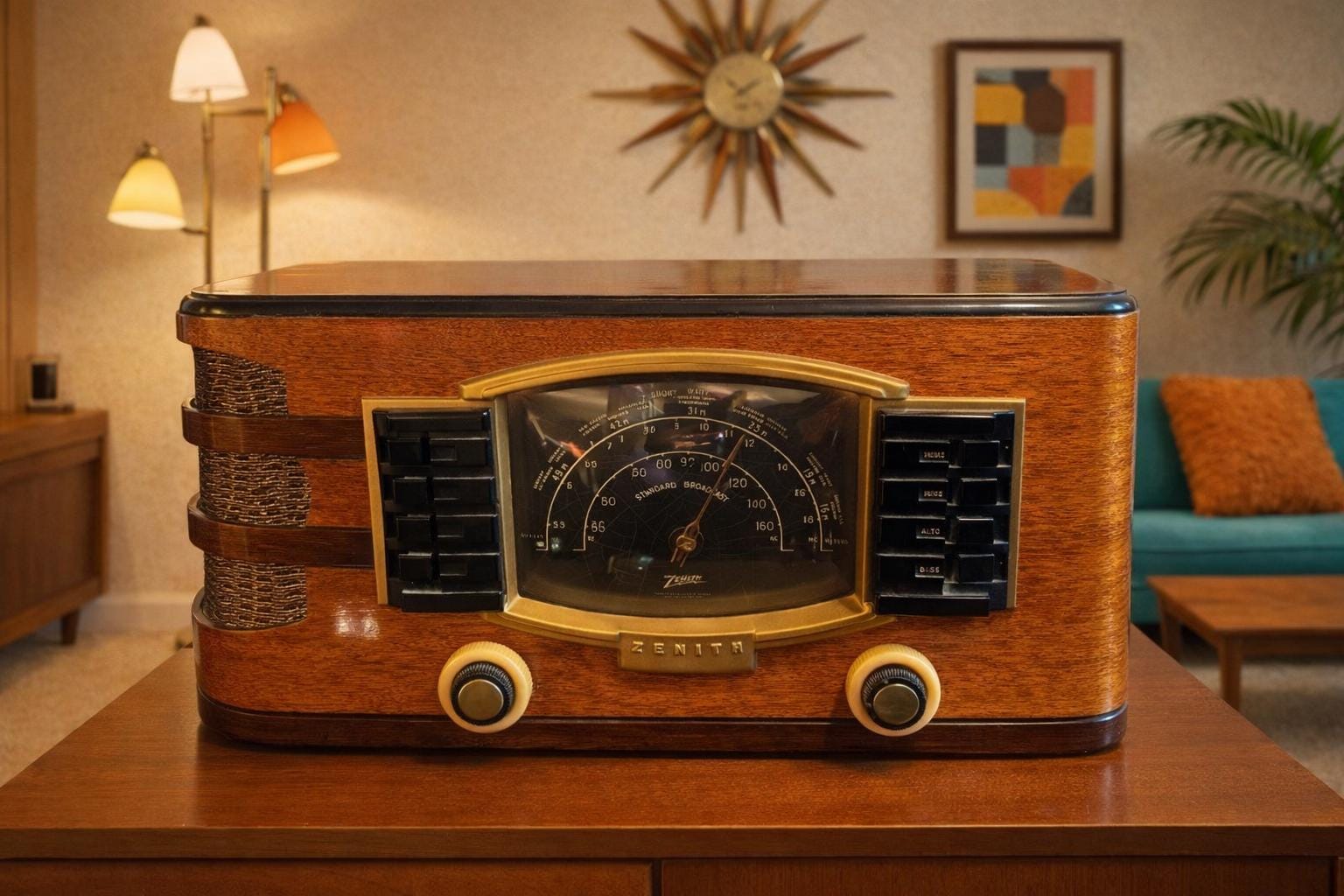 Vintage Working Zenith Radio Black Dial 6S632 Mid Century - Etsy