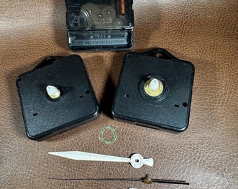 Vintage Clock Quartz Motor Movements Set of 3 and Hands Clock Part