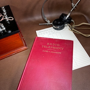 Antique Book Radio Telephony By Alfred N Goldsmith 1918