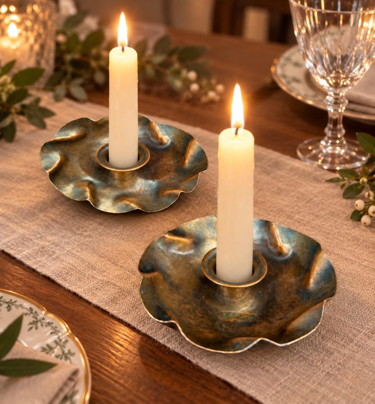 Vintage Copper Candle Holders - Etsy