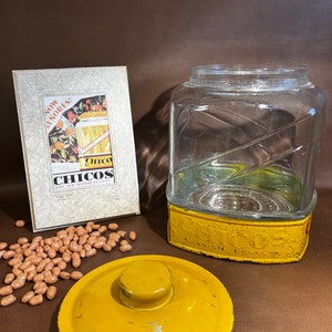 Vintage General Store Counter Jar Curtiss Chicos Spanish Peanuts