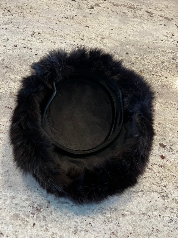 Vintage Mid Century Faux Fur Womens  Hat Adjustab… - image 5