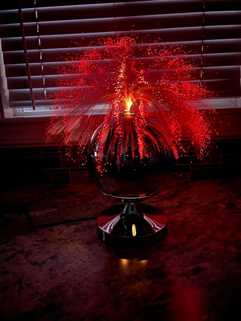 Vintage Fantasia Fiber Optic Lamp Works Great 1970s Ecstasy Etsy