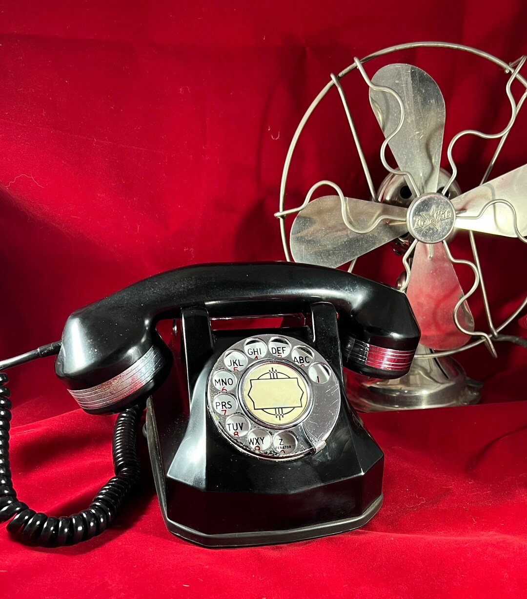 Vintage Automatic Electric Telephone Monophone Chrome and Black Etsy