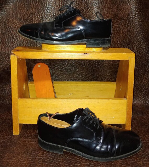 shoe care kit wooden box