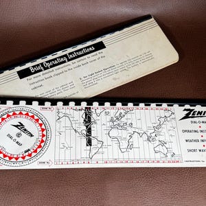 Vintage Zenith Radio Transoceanic Brief Operating Instructions and Dial O Map Short Wave Manual
