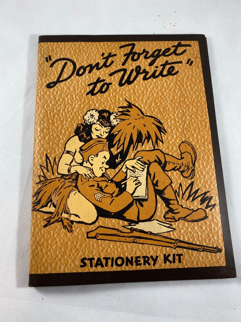 Vintage WW2 Military Stationery Kit Dont Forget to Write Pin - Etsy