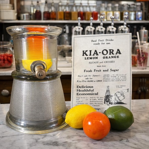 Vintage Soda Fountain Dispenser Kia-Ora Lunch Counter