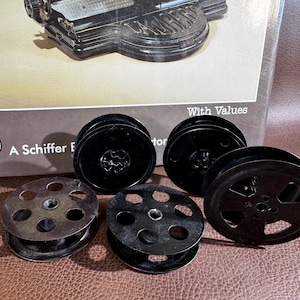 Vintage Black Smith Corona /Royal Typewriter Ribbon Spools Group of 5