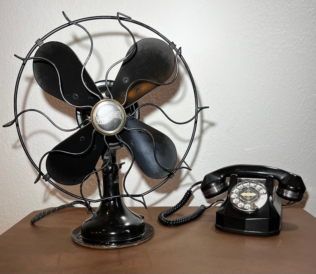 Vintage Westinghouse Table Fan Black Works Etsy