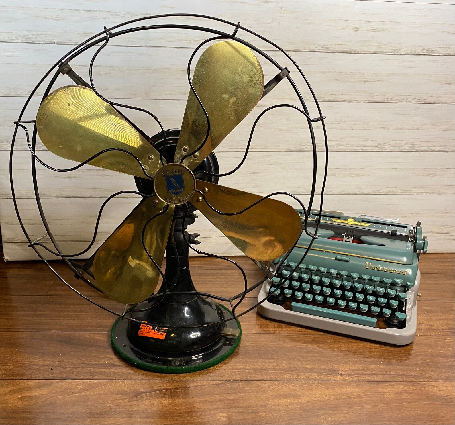 Vintage Brass Blade Fan Large Graybar Western Electric Working Etsy