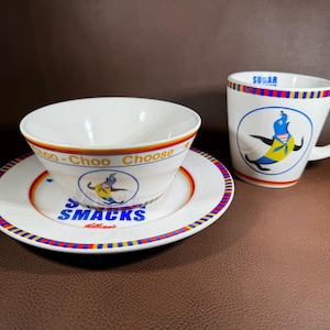 Vintage Kelloggs Cereal Bowl Mug and Plate New in the Box