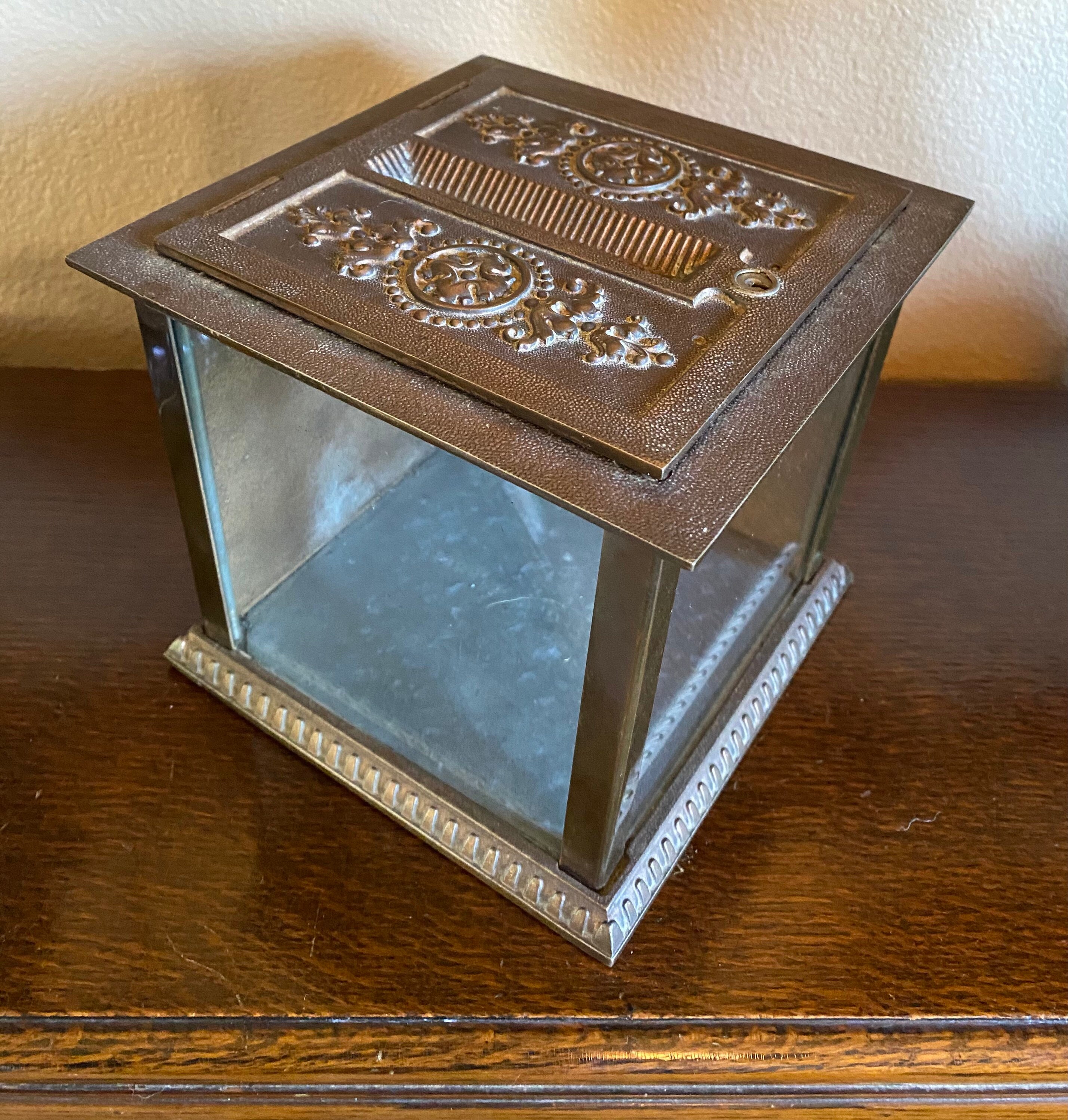 Antique National Cash Register Receipt Box Metal and Glass Etsy