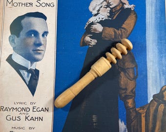 Antique Vintage Sewing Tool Socks Darning Mending Military
