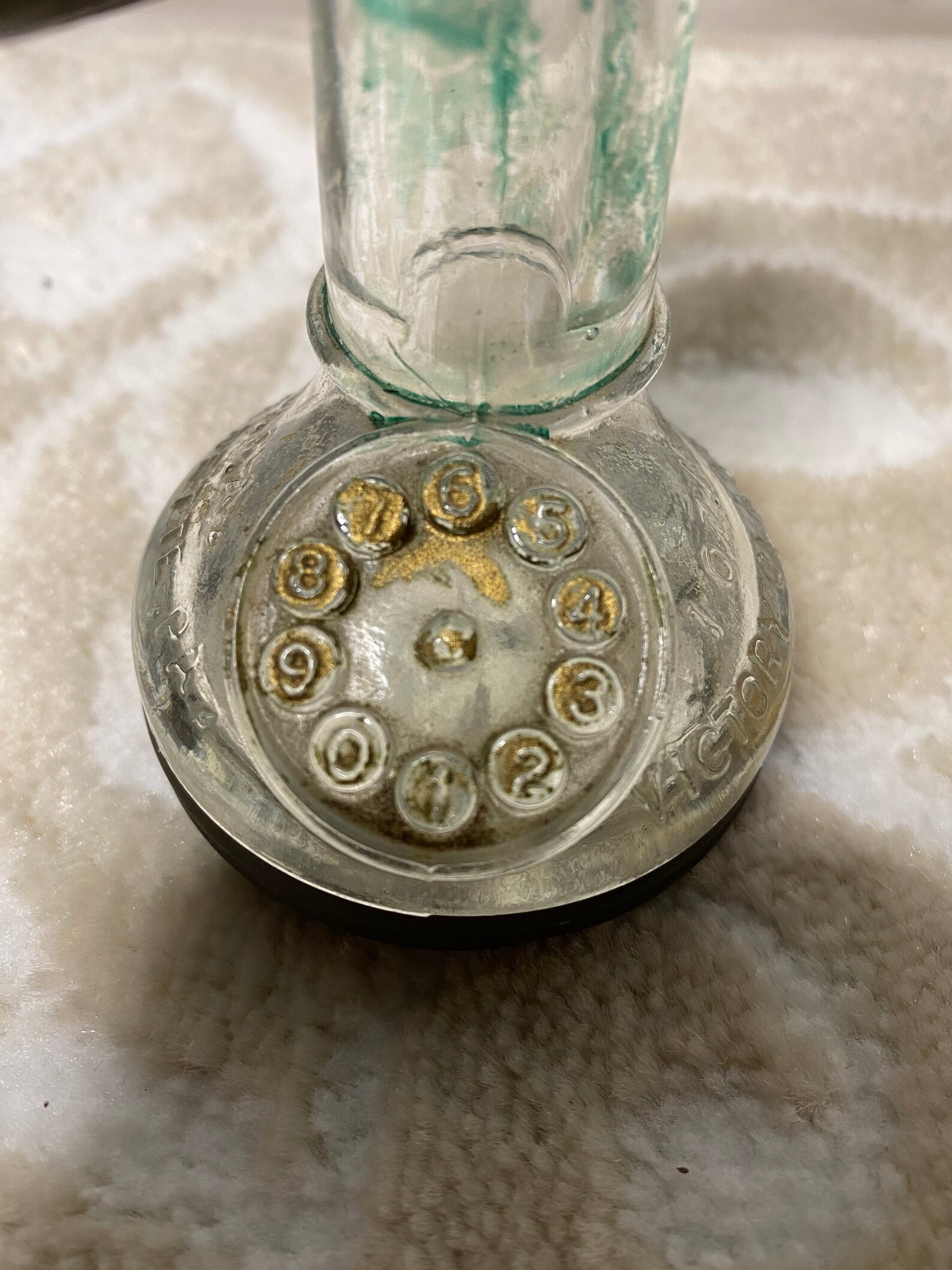 Antique Glass Candy Telephone Container Victory Glass Scarce Etsy